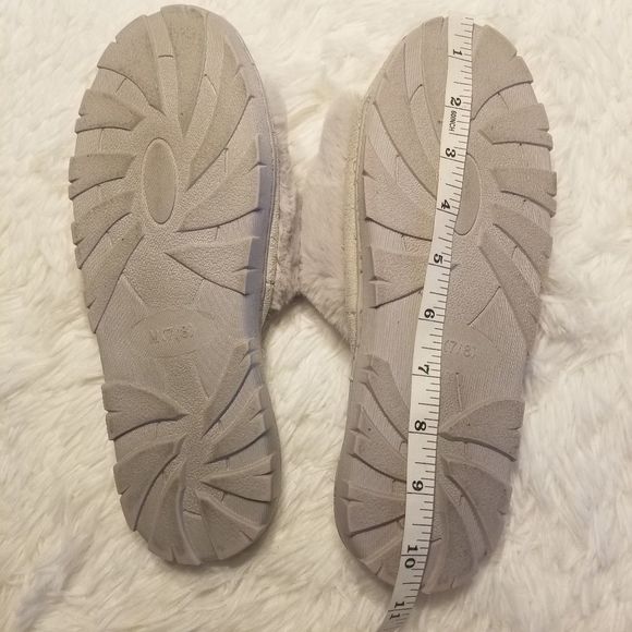 FRENCH CONNECTION fuzzy slides size M 7/8 - Picture 5 of 8